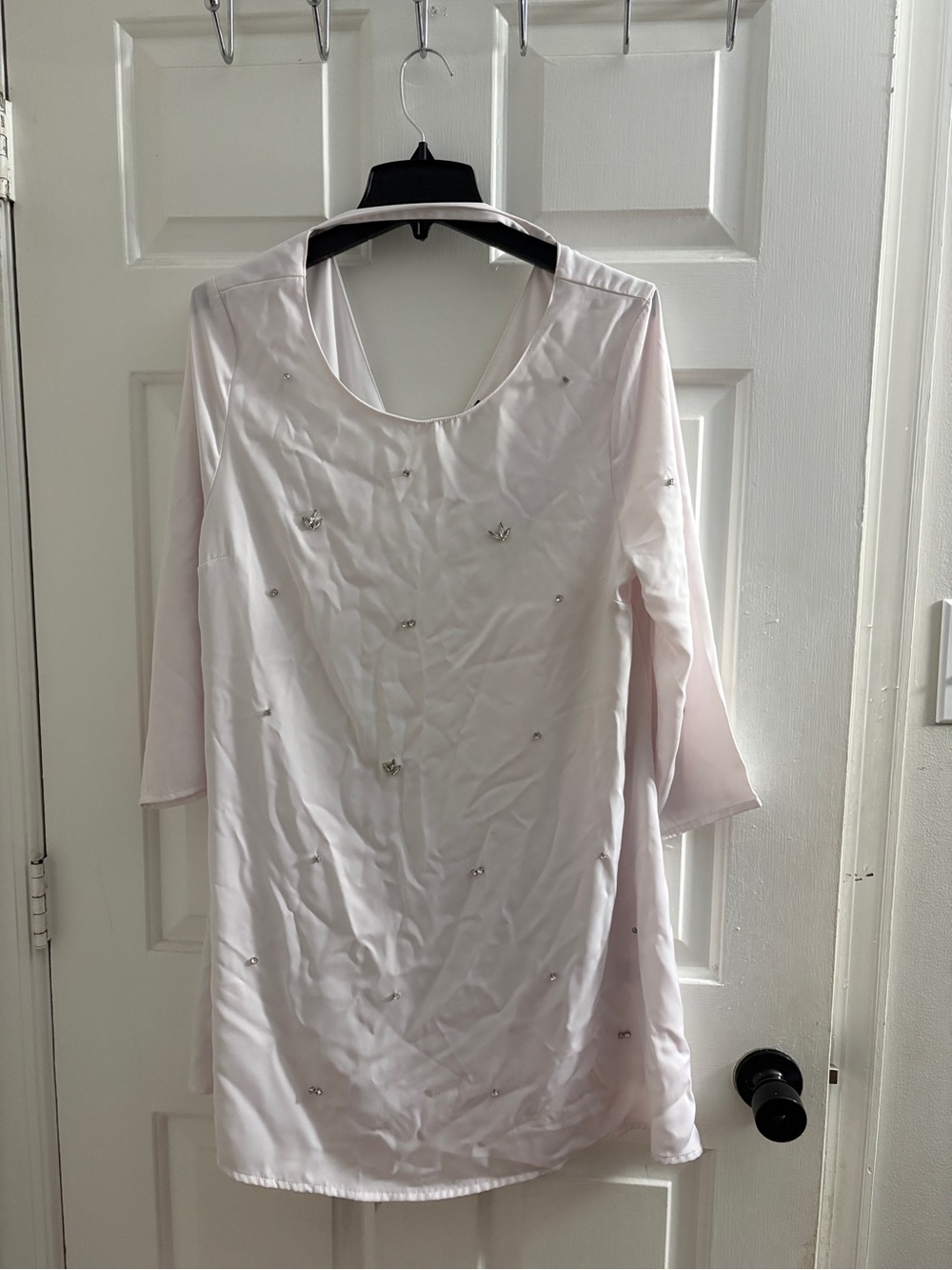 Lulu's Pale Pink Embellished Tunic Top